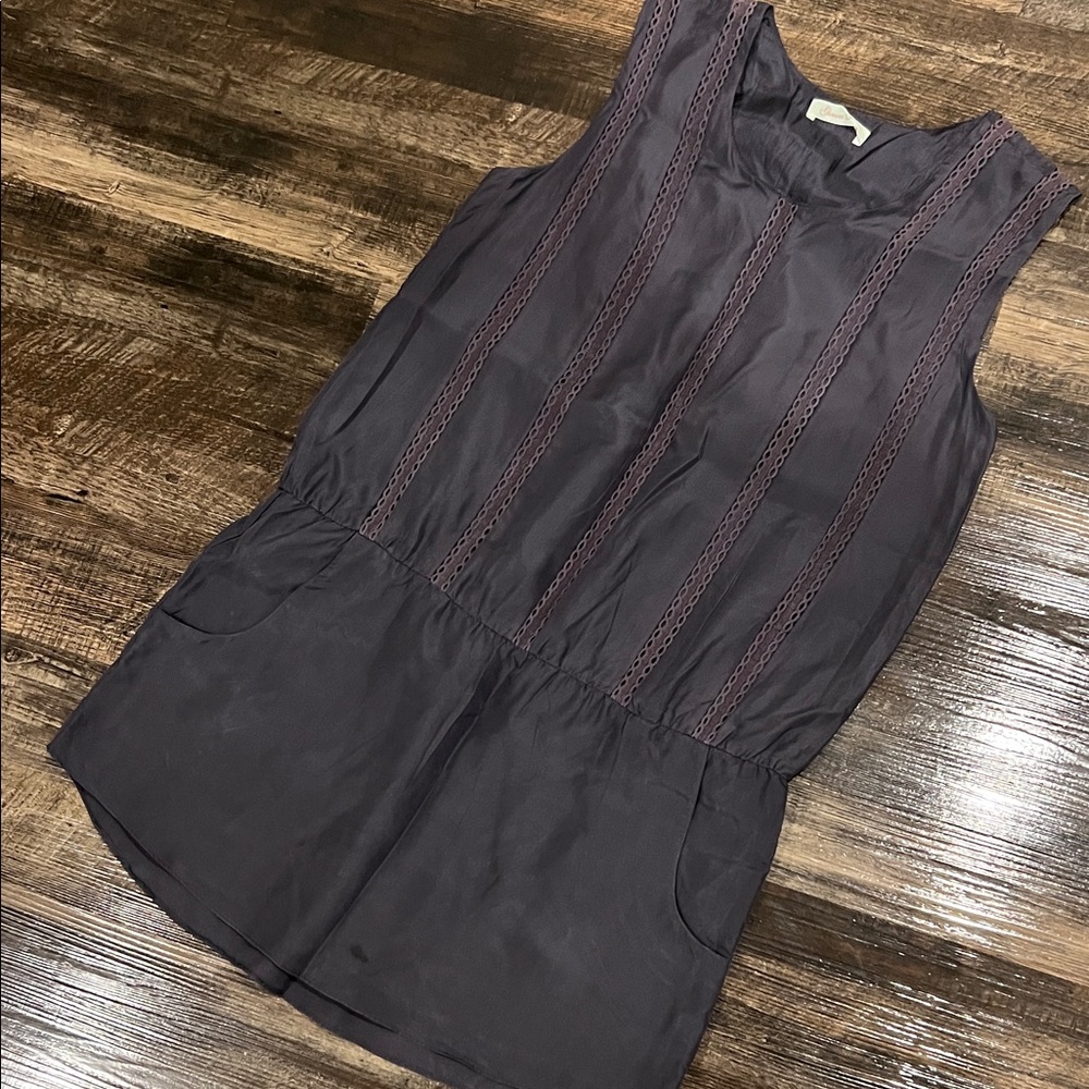 Elegant Sleeveless tunic/ mini dress in Dark Purple